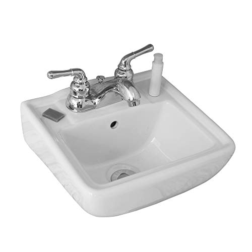 Small Wall Mount Bathroom Sink 12.4"x11" White