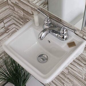 Small Wall Mount Bathroom Sink 12.4"x11" White