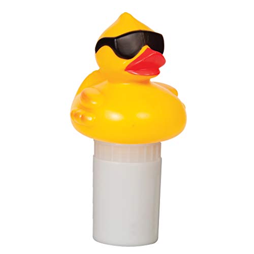 GAME Derby Duck Mid-Size Pool Chlorinator; Expandable Basket; 3-Tablet Chlorine Dispenser; Three Tablet Capacity; Above- or Inground Pool Use; Adjustable Dispensing Rate