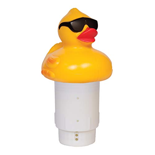 GAME 4002 Derby Duck, 3 Inch Chlorine, Five Tablet Capacity Above-or Inground Pool Use, Adjustable Dispensing Rate