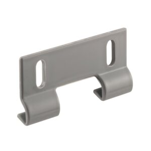 prime-line m 6191 shower door bottom hook guide, 2 in. hole center spacing, plastic construction, gray in color (2 pack)