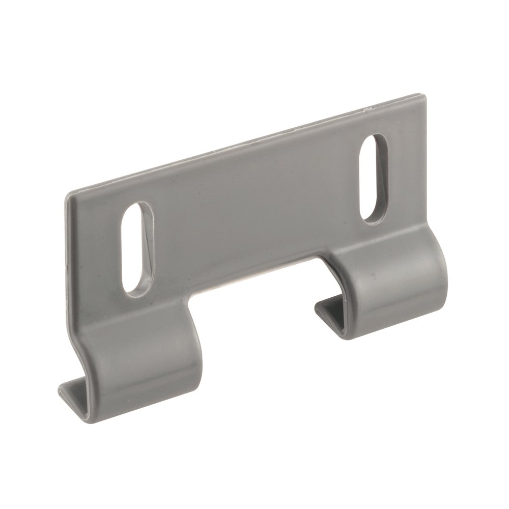 Prime-Line M 6191 Shower Door Bottom Hook Guide, 2 In. Hole Center Spacing, Plastic Construction, Gray in Color (2 Pack)