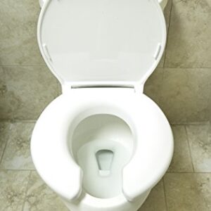 Big John Toilet Seat 2445263-3W Open Front with Cover Bariatric Toilet Seat, White