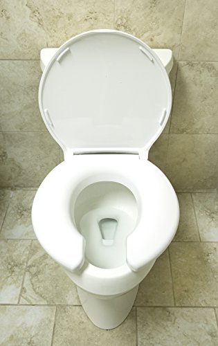 Big John Toilet Seat 2445263-3W Open Front with Cover Bariatric Toilet Seat, White