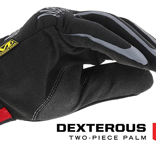 Mechanix Wear: Utility Work Gloves with Secure Fit, Touchscreen Capable, High Dexterity, Synthetic Leather Glove for Multi-purpose Use, Work Gloves for Men, Black (Black, X-Large)