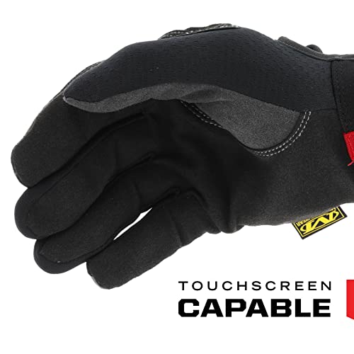 Mechanix Wear: Utility Work Gloves with Secure Fit, Touchscreen Capable, High Dexterity, Synthetic Leather Glove for Multi-purpose Use, Work Gloves for Men, Black (Black, X-Large)