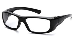 pyramex sb7910d20 pyramex clear safety reader glasses, scratch-resistant,black frame
