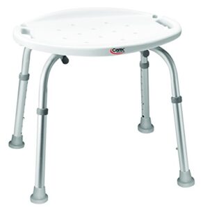 carex adjustable bath and shower seat – shower stool - aluminum bath seat - shower chair with handle