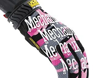 Mechanix Wear: The Original Women’s Pink Work Gloves with Secure Fit, Flexible Grip for Multi-Purpose Use, Durable Touchscreen Tactical Gloves for Women (Pink Camouflage, Women's Medium)