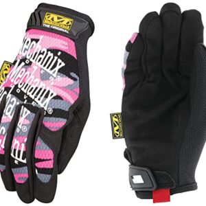 Mechanix Wear: The Original Women’s Pink Work Gloves with Secure Fit, Flexible Grip for Multi-Purpose Use, Durable Touchscreen Tactical Gloves for Women (Pink Camouflage, Women's Medium)