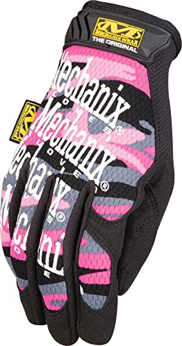 Mechanix Wear: The Original Women’s Pink Work Gloves with Secure Fit, Flexible Grip for Multi-Purpose Use, Durable Touchscreen Tactical Gloves for Women (Pink Camouflage, Women's Medium)