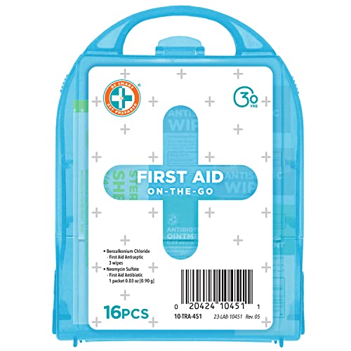 Be Smart Get Prepared Compact First Aid Kit: Clean, Treat, Protect Minor Cuts, Scrapes. Home, Office, Car, School, Business, Travel, Emergency, Survival, Hunting, Outdoor, Sports . FSA / HSA eligible.