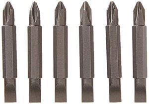 dewalt screwdriver set, #2 phillips / no. 8 slotted double ended bit, 6-pack (dw2024b6)