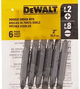 DEWALT Screwdriver Set, #2 Phillips / No. 8 Slotted Double Ended Bit, 6-Pack (DW2024B6)