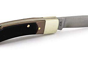 Old Timer 3OT Bearhead Traditional Lockback Pocket Knife with 2.2in High Carbon Stainless Steel Blade, Sawcut Handle, and Convenient Small Size for EDC, Whittling, Camping, Hunting, and Outdoors