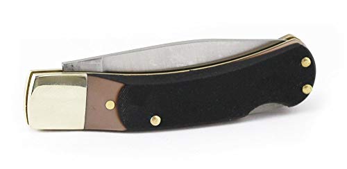 Old Timer 3OT Bearhead Traditional Lockback Pocket Knife with 2.2in High Carbon Stainless Steel Blade, Sawcut Handle, and Convenient Small Size for EDC, Whittling, Camping, Hunting, and Outdoors