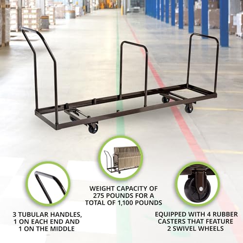 National Public Seating Folding Chair Dolly - Vertical Storage, 35 Capacity