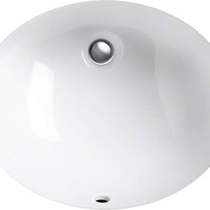 KOHLER K-2209-0 Caxton Under-Mount Bathroom Sink, White