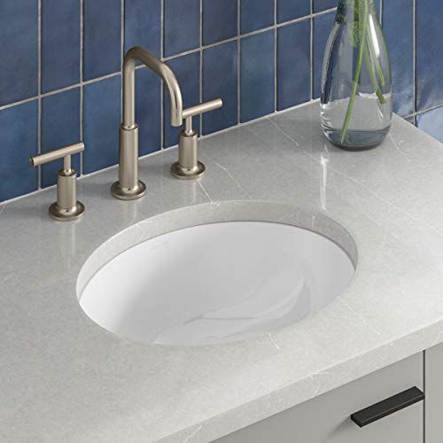 KOHLER K-2209-0 Caxton Under-Mount Bathroom Sink, White