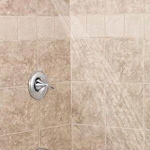 Moen Eva Brushed Nickel Posi-Temp Single-Handle Tub and Shower Trim Kit with Shower Head, Shower Arm, Tub Spout, and Lever Handle, (Valve Required), T2133BN