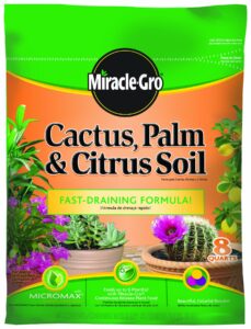 miracle-gro 0062581-298 cactus, palm, & citrus soil - 8 quart (older model)