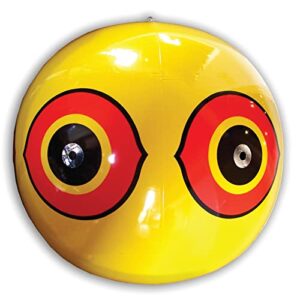 bird-x scare-eye bird repellent predator eyes balloon, yellow