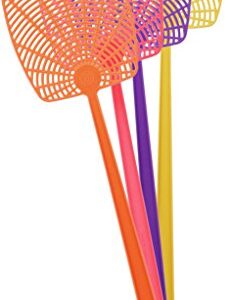 PIC 274-INN Plastic Fly Swatter Assorted Neon Plastic Fly Swatter – Single Orange Pack of 5