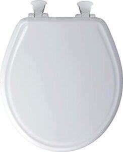 mayfair 848slowb 000 toilet seat will slow close, never loosen and easily remove, round, durable enameled wood, white