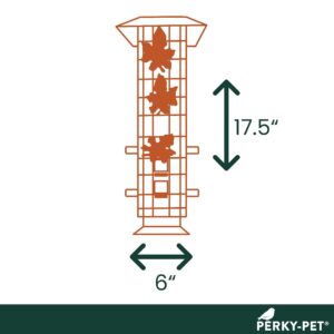 Perky-Pet 336-1SR Squirrel-Be-Gone Bird Feeder, 2LB Squirrel Proof Outdoor Wild Bird Feeder with Weight-Activated Perches