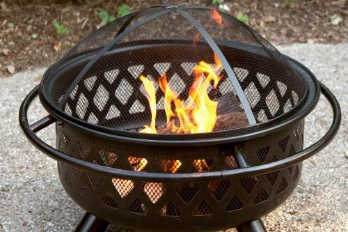 Serenelife Endless Summer, WAD792SP, Bronze Crossweave Firebowl Fire Pit Outdoor Firepit