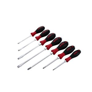 wiha 53097 screwdriver set, slotted and phillips, extra heavy duty, 7 piece