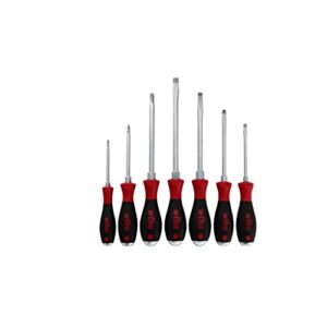 Wiha 53097 Screwdriver Set, Slotted and Phillips, Extra Heavy Duty, 7 Piece