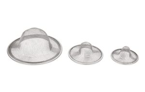 camco sink and shower drain strainers | designed to keep food and hair out of plumbing | 3-pack (42273)