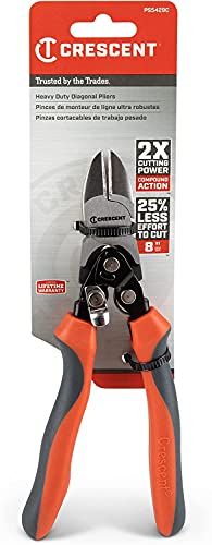 Crescent 8" Pro Series Diagonal Compound Action Dual Material Cutting Pliers - PS5429C