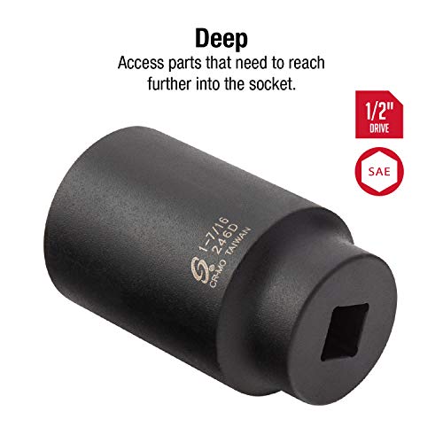 Sunex 246D 1/2-Inch Drive 1-7/16-Inch Deep Impact Socket