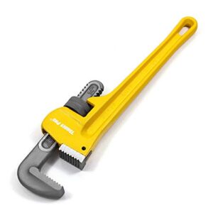 tradespro 830914 14-inch heavy duty pipe wrench , yellow