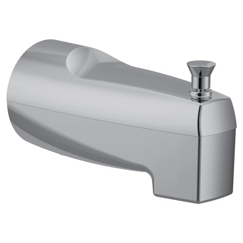 Moen 3931 Replacement 5.5-Inch Tub Diverter Spout with 1/2-Inch Slip Fit Connection, Plastic, Chrome