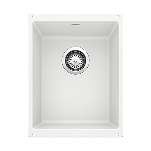 BLANCO 513422 PRECIS SILGRANIT Undermount Kitchen Sink, White,Medium