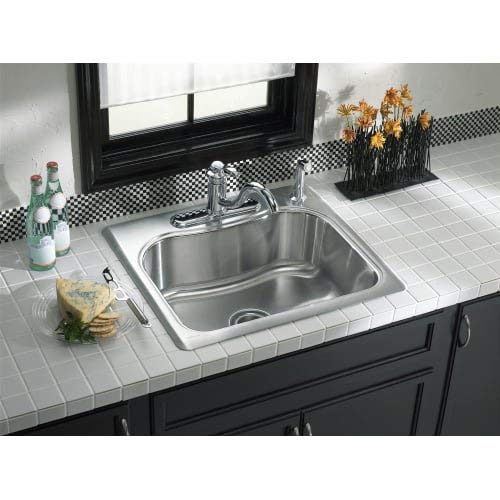 KOHLER K-3362-1-NA Staccato Single-Basin Self-Rimming Kitchen Sink, Stainless Steel