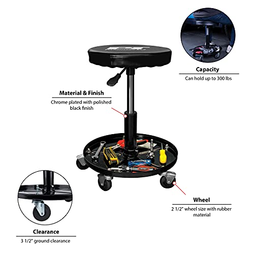 Performance Tool W85008 Professional Hydraulic Shop Seat Black 20-inch Height