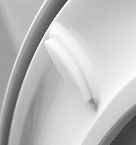 Kohler 4734-0 Rutledge Elongated, Grip-Tight Bumpers, Quiet-Close Release Hinges, Quick-Attach Hardware, No Slam Toilet Seat, White