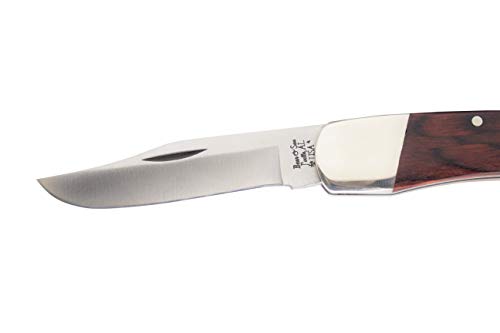 Bear & Son 205R Rosewood Midsize Lockback Knife, 3 3/4-Inch