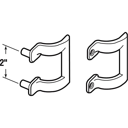 Prime-Line M 6158 Diecast Shower Door Handle Set for Shower Doors or Tub Enclosure, 2” Hole Center, Chrome (Single Pack)