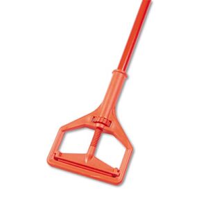 impact janitor style screw clamp mop handle, fiberglass, 64", safety orange