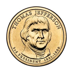 2007 thomas jefferson presidential $1 coin - 3rd president, 1801-1809