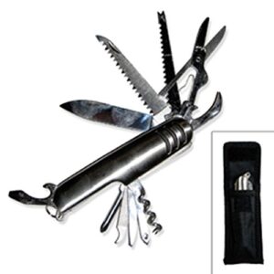 neiko 00668a stainless steel multi-function pocket knife with nylon pouch