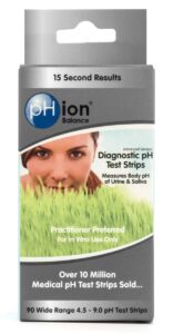 phion balance diagnostic ph test strips, 4.5 - 9.0 ph range, 90-count