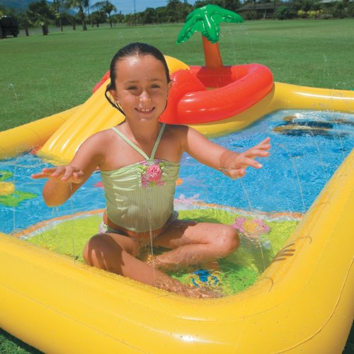 Intex 57454EP 100-inch x 77-inch Inflatable Ocean Children's Play Center Outdoor Backyard Kiddie Pool and Game Set