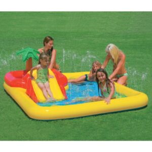 Intex 57454EP 100-inch x 77-inch Inflatable Ocean Children's Play Center Outdoor Backyard Kiddie Pool and Game Set