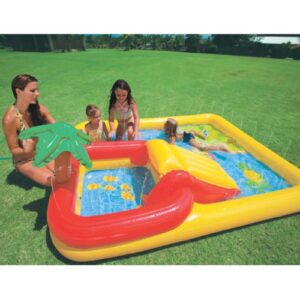 Intex 57454EP 100-inch x 77-inch Inflatable Ocean Children's Play Center Outdoor Backyard Kiddie Pool and Game Set